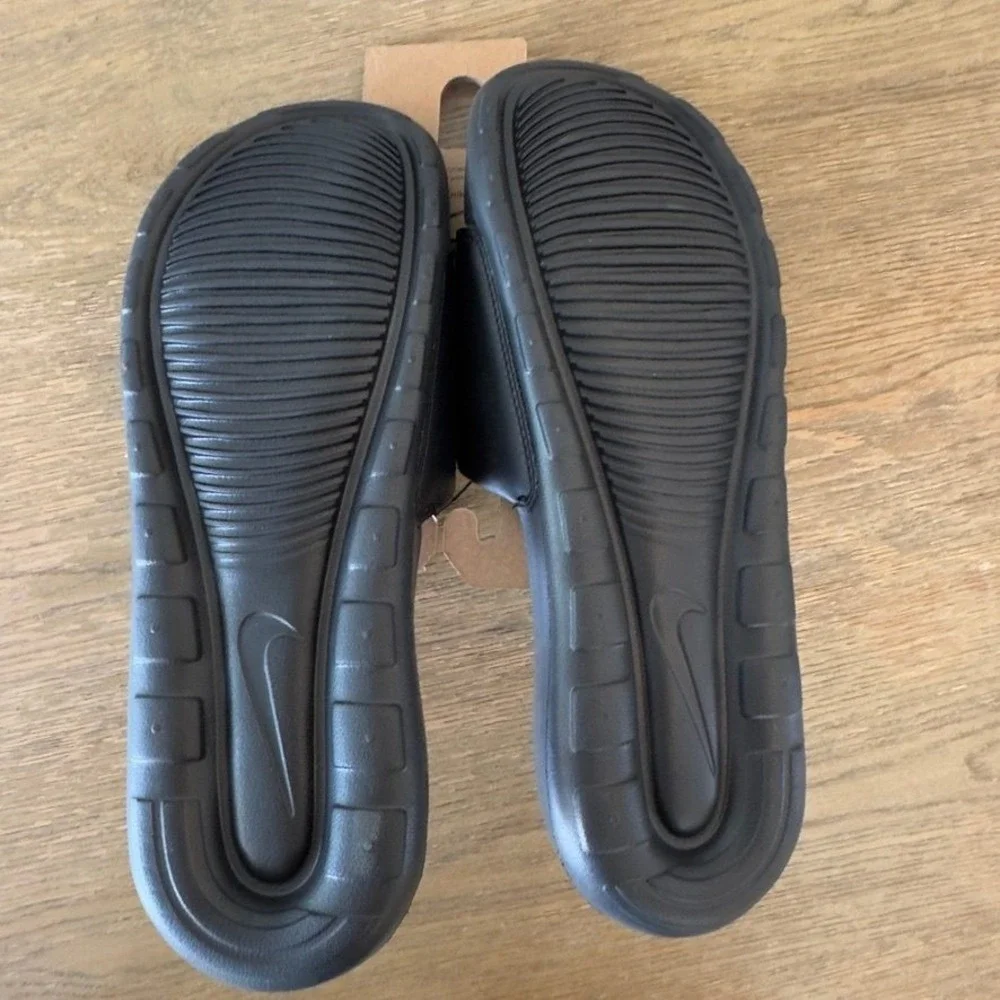 Nike Victori One Slides Mens Size 12 Black White Sandals CN9675-002 NWT